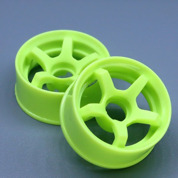 Adjustable one-piece wheels, fluorescent green