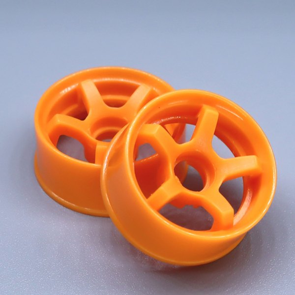 Adjustable one-piece wheels, orange